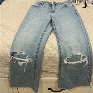ROLLA'S Light Blue Distressed Boyfriend Jeans
